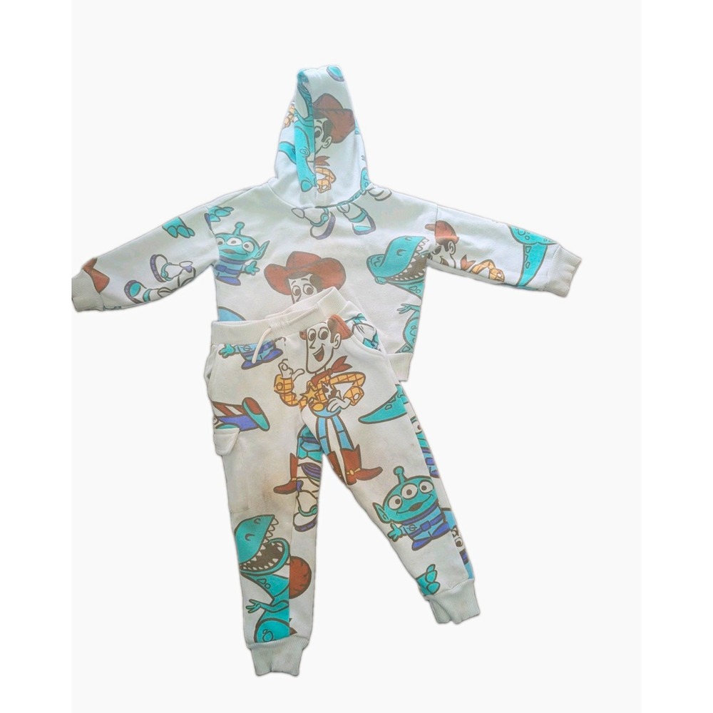 Disney Pixar Toy Story Toddler 3T Hoodie Jogger Set Woody Buzz Rex Alien